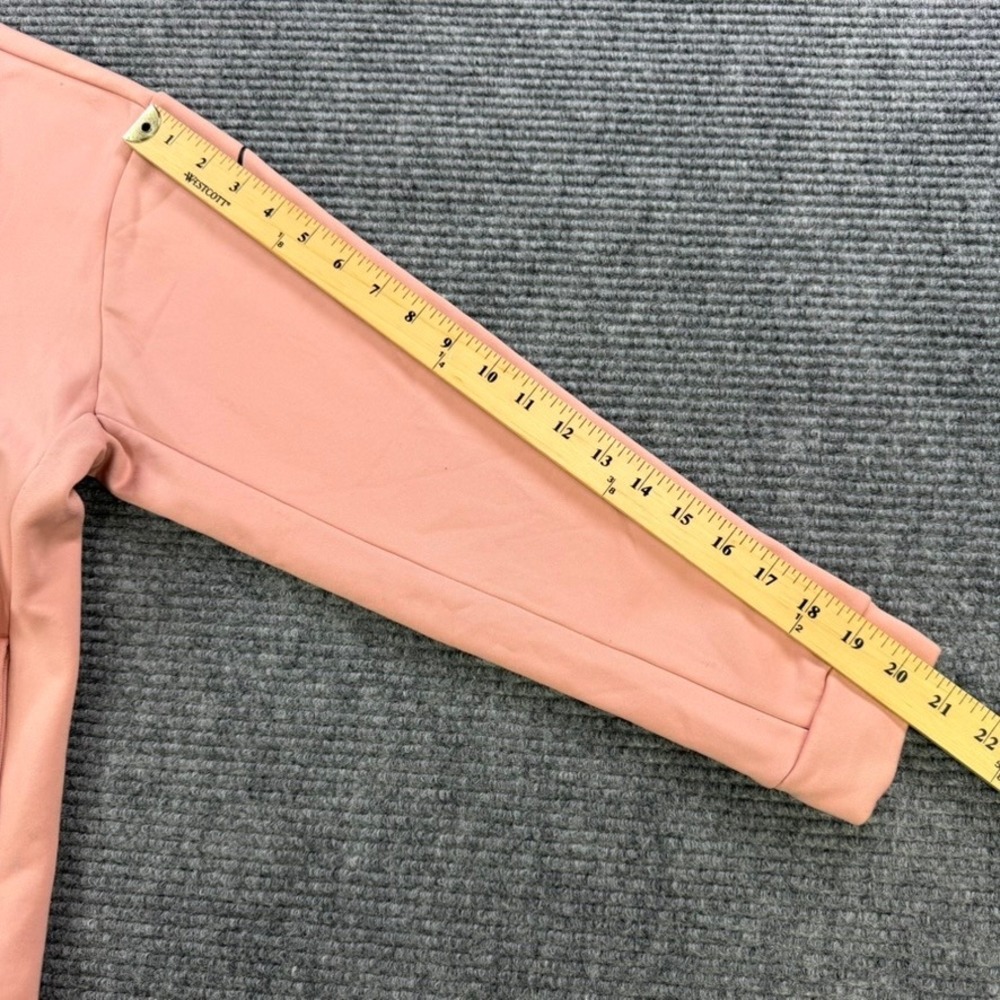 Nike Just Do It Crewneck‎ Sweatshirt Womens Medium Peach Pink Graphic Pullover - Picture 8 of 12